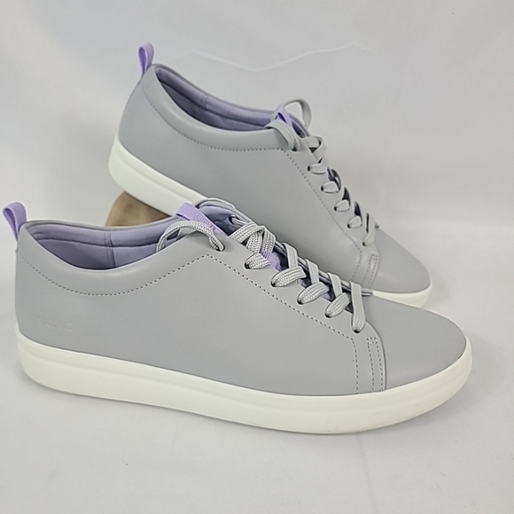 Vionic Shoes - Vionic Paisley Leather Casual Sneaker Shoe Womens Size 8 Gray White